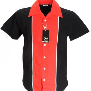 Relco Rockabilly Bowling Black/Red Vintage/Retro Shirts