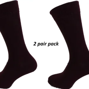 Mens 2 Pair Pack Burgundy Mod Retro Socks