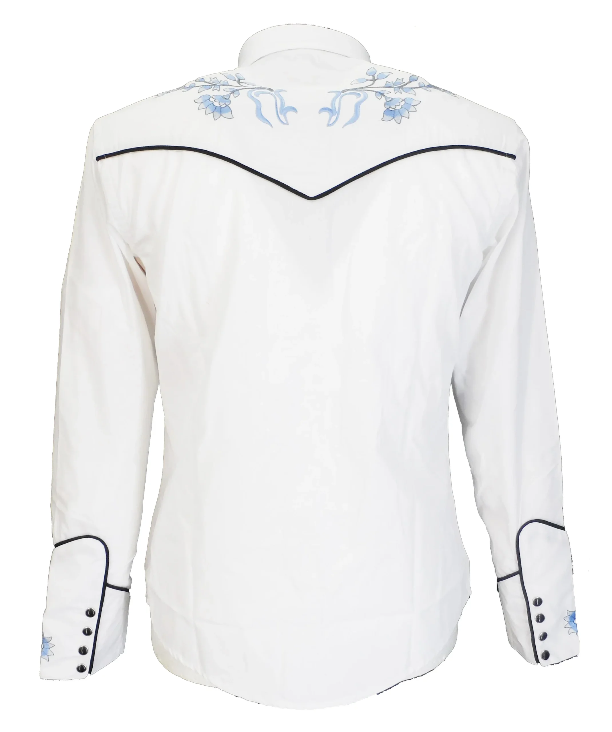 Redstar Rodeo White Blue Western Cowboy Vintage/Retro Shirts - immagine 3