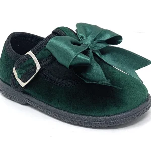 Scarpina DXO Vigevano B19 VELVETVERDE per bambino e bambina