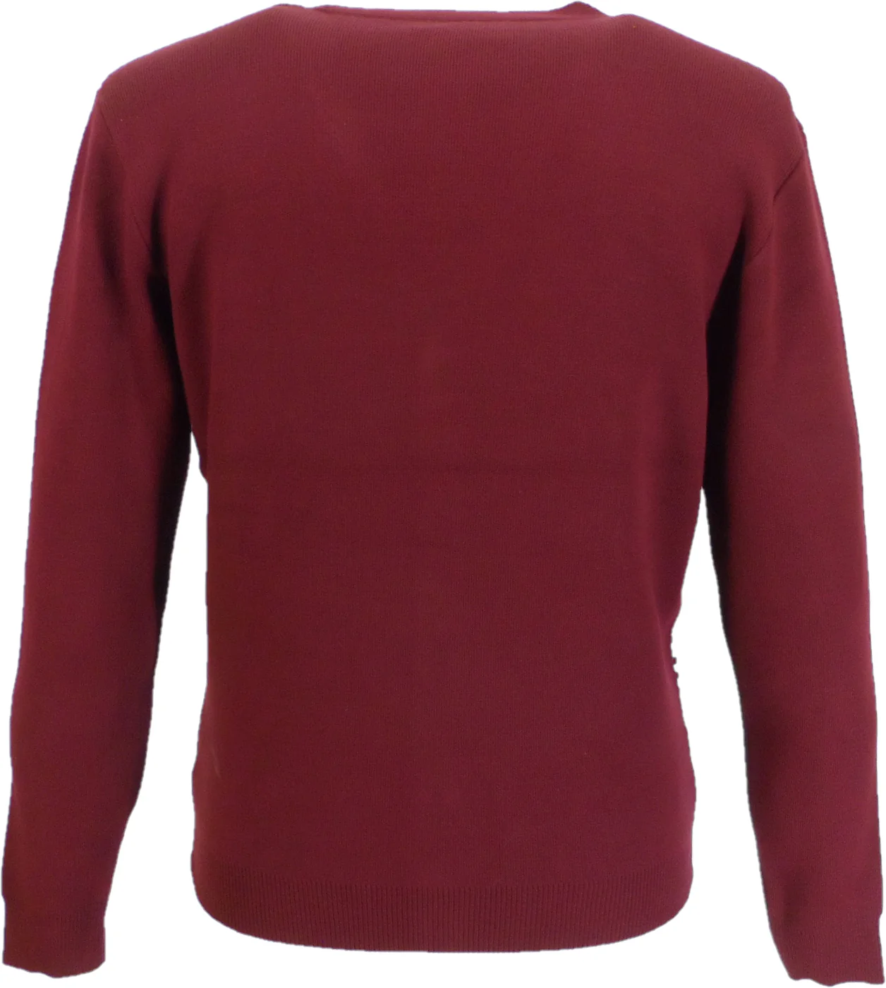 Relco Classic Retro Burgundy/Sky Checkerboard Cardigan - immagine 3