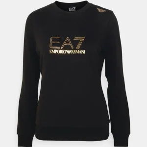 Felpa Giro Logo Strass Donna