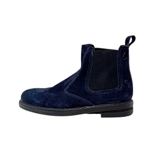 Italia Leone Stivaletto chelsea 0870 camoscio blu uomo