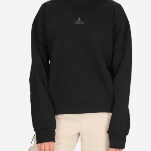 Felpa a Giro Logo Brillantini Piccolo Donna