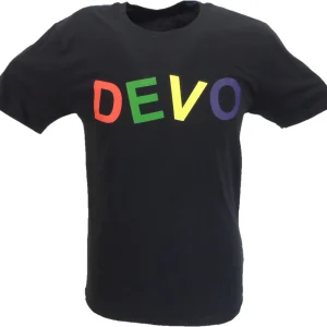 Mens Black Official DEVO Logo T Shirt