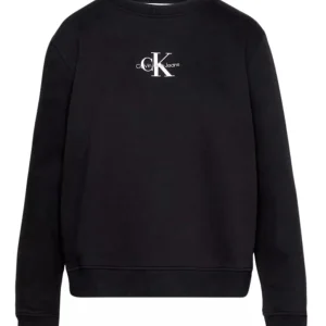 Felpa Giro Logo Ricamato Donna