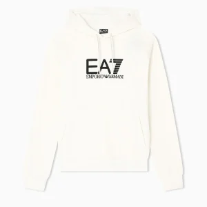 Felpa a Giro Logo Ricamato Grande Uomo