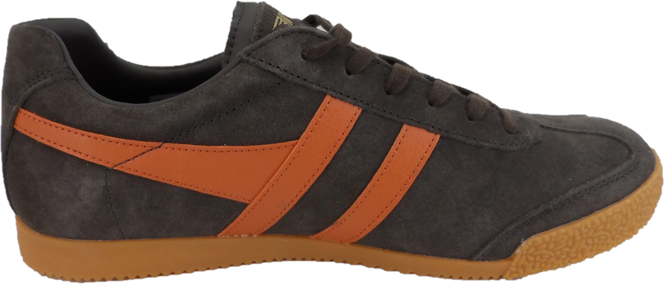 Gola Classics Dark Brown/Orange Harrier Trainers - immagine 5