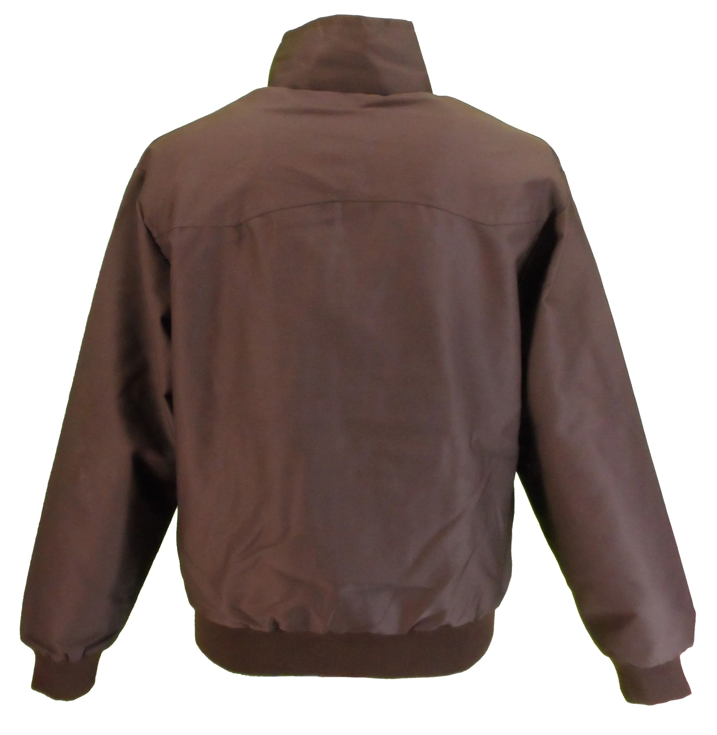 Mens Brown Retro Mod Classic Harrington Jacket - immagine 3