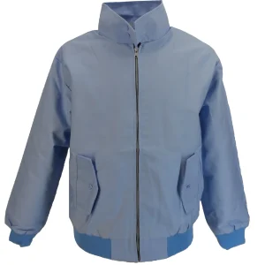 Mazeys Mens Sky Blue Harrington Jacket