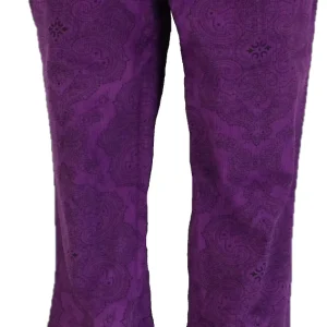 Mens Purple Vintage Jimi Hendrix Paisley Retro Bellbottom Flares