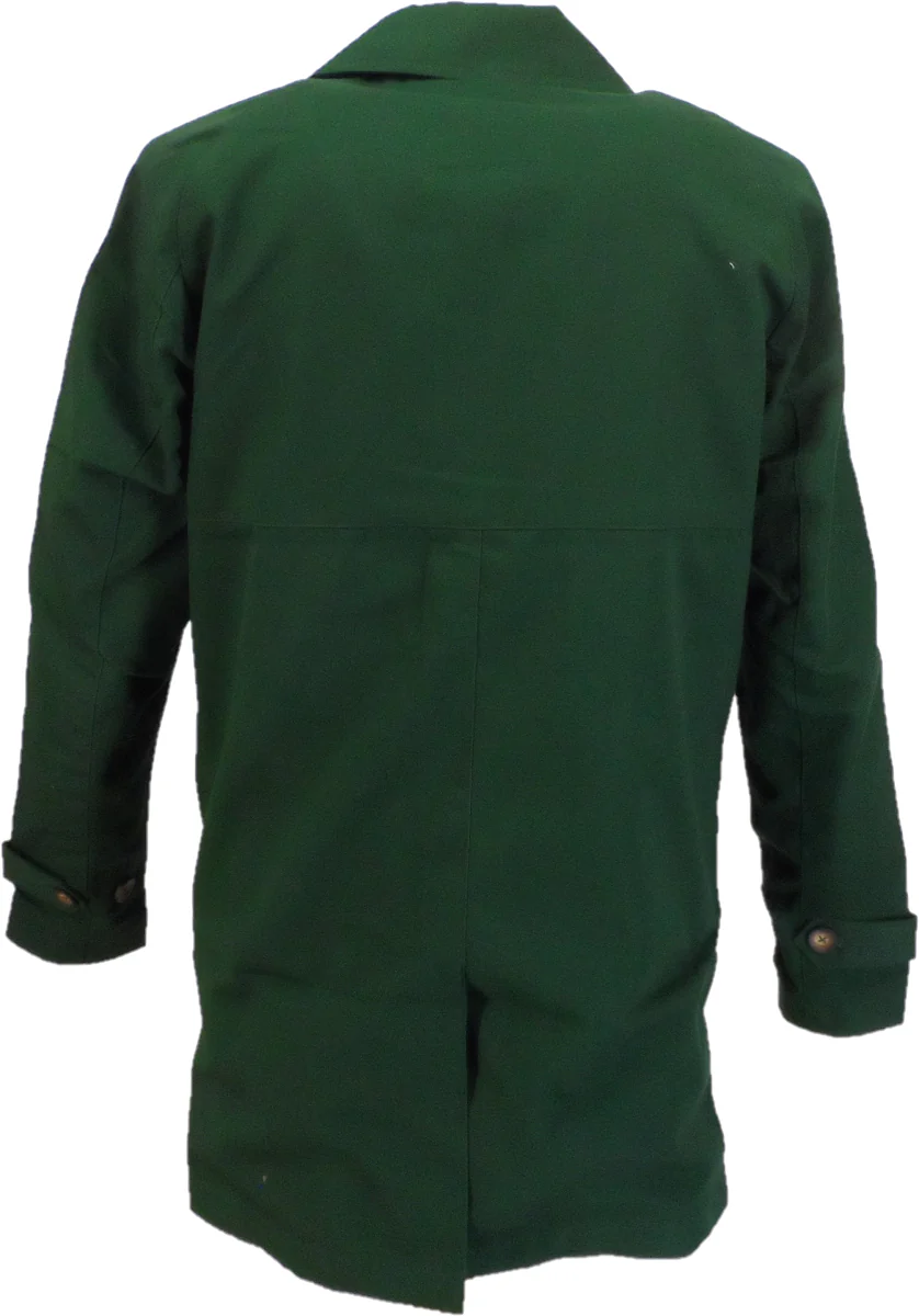 Real Hoxton Mens Green Mac Coat - immagine 4