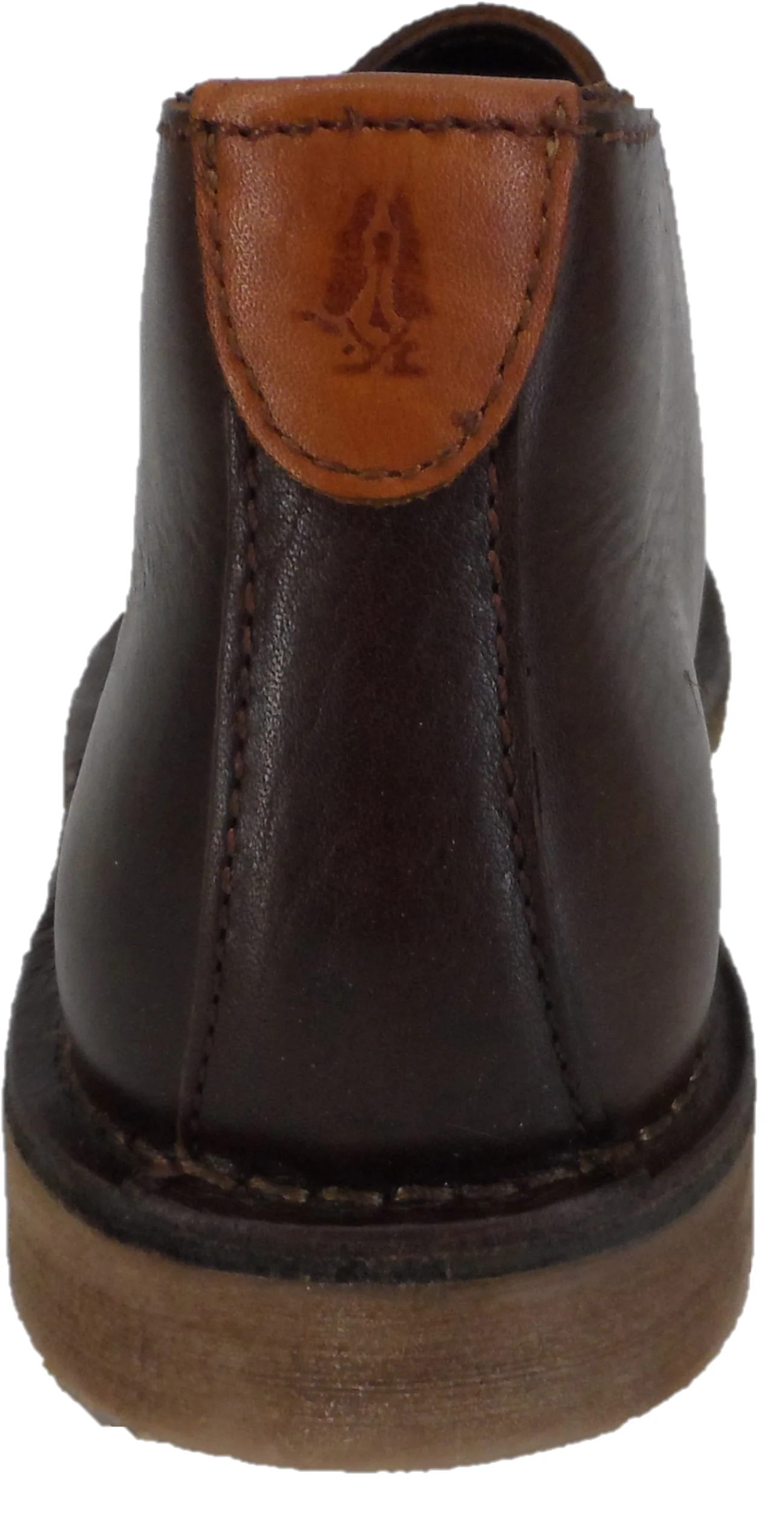 Hush Puppies Mens Brown 2 Eyelet Leather Desert Boots - immagine 4