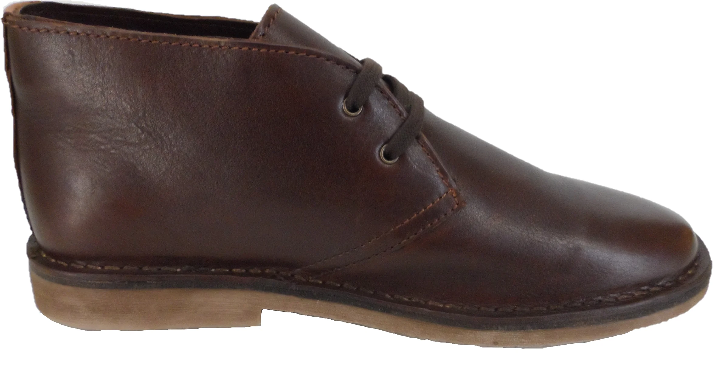 Hush Puppies Mens Brown 2 Eyelet Leather Desert Boots - immagine 5