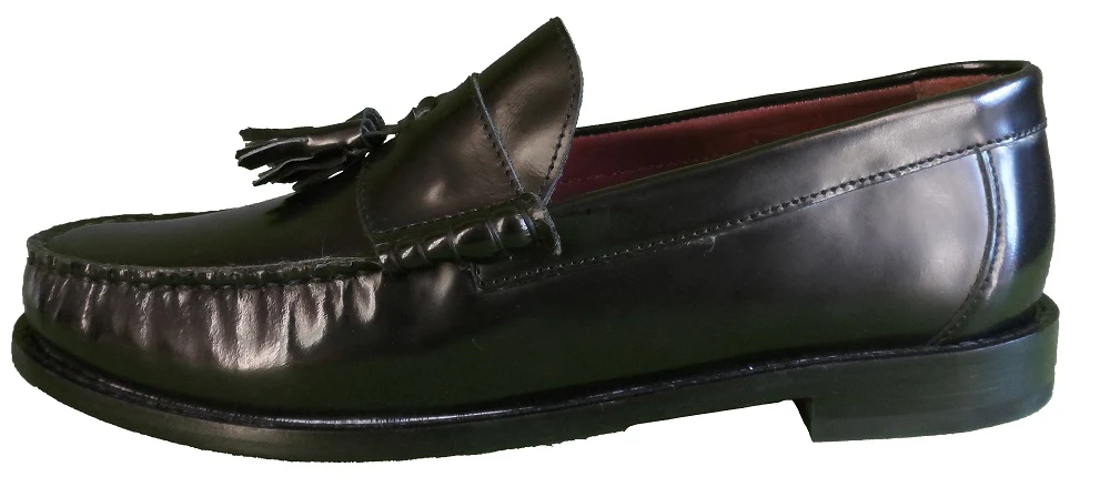 Ikon Original All Leather Retro Mod Black Tassel Loafers - immagine 3