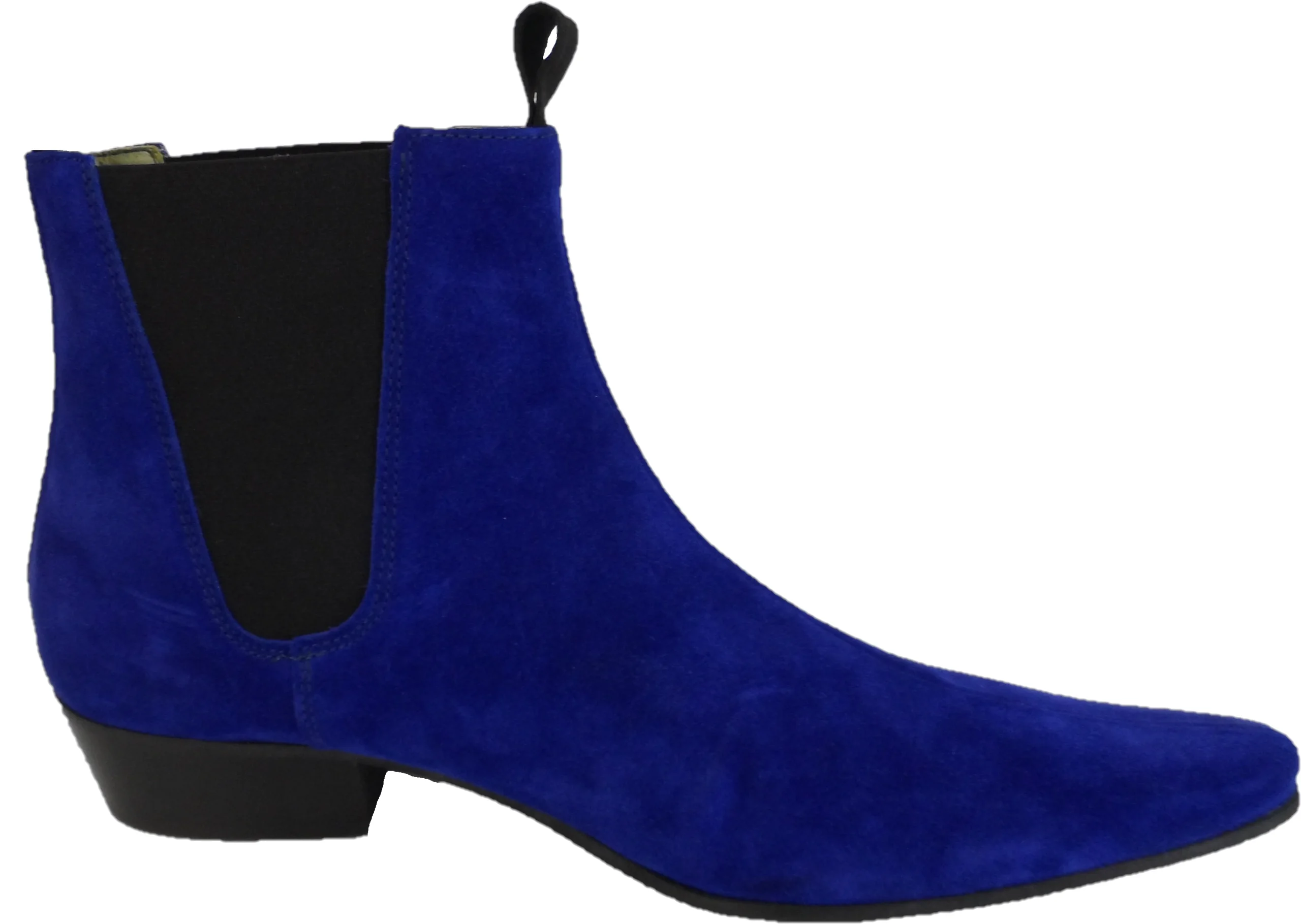 Ikon Original Blue Real Suede Winklepicker Mod Beatle Boots - immagine 5