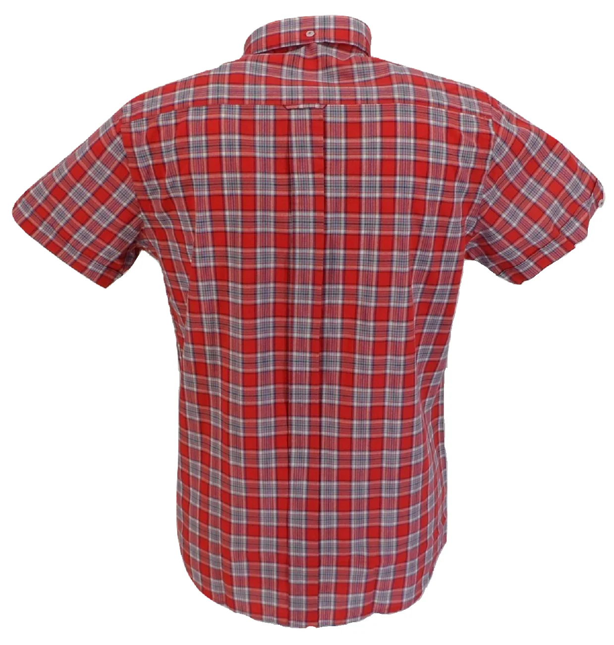 Ikon Original Red Checked Short Sleeved Button Down Shirts - immagine 3