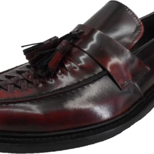 Ikon Original Mens Twister Oxblood Retro,Ska,Northern Soul Tassel Loafers