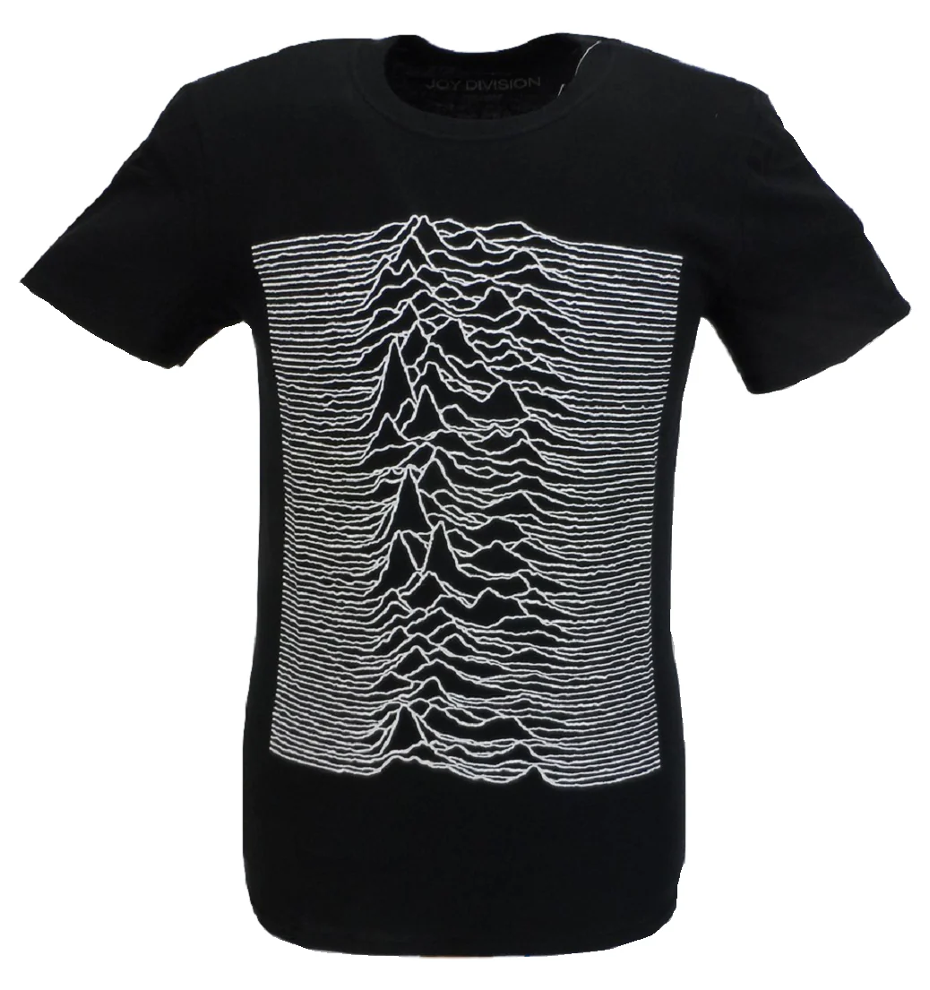 Mens Official Joy Division 'Unknown Pleasures' With Back Print T Shirt - immagine 2