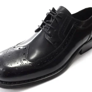 Ikon Original Black Krombie Retro Mod All Leather Brogue Shoes