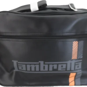 Lambretta Classic Retro Black Messenger Bag