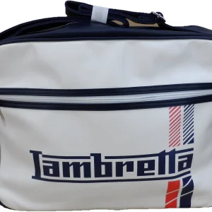 Lambretta Classic Retro White/Navy Messenger Bag