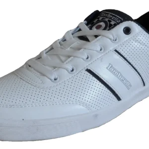 Lambretta White/Navy Retro Mod Trainers