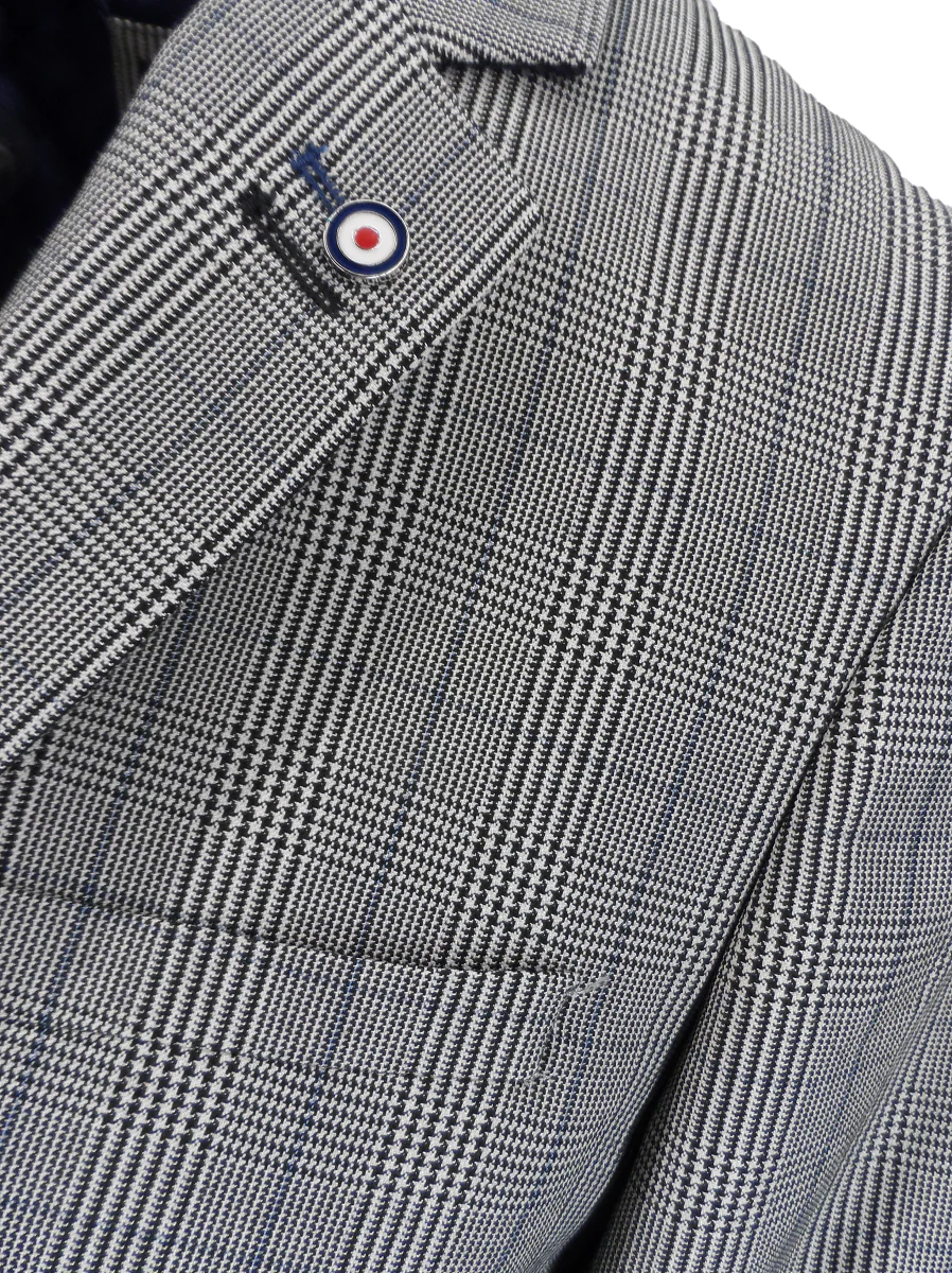 Lambretta Mens Prince of Wales Suit Jacket - immagine 6