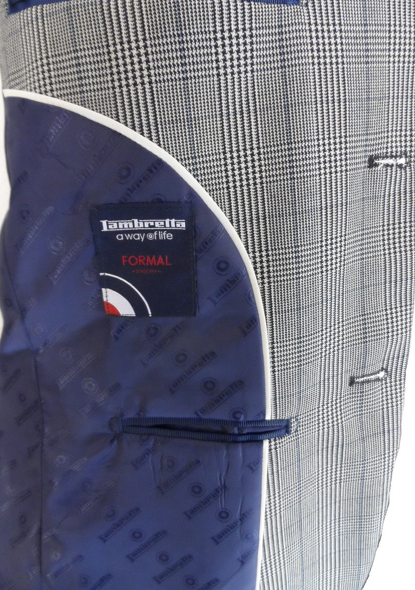 Lambretta Mens Prince of Wales Suit Jacket - immagine 4