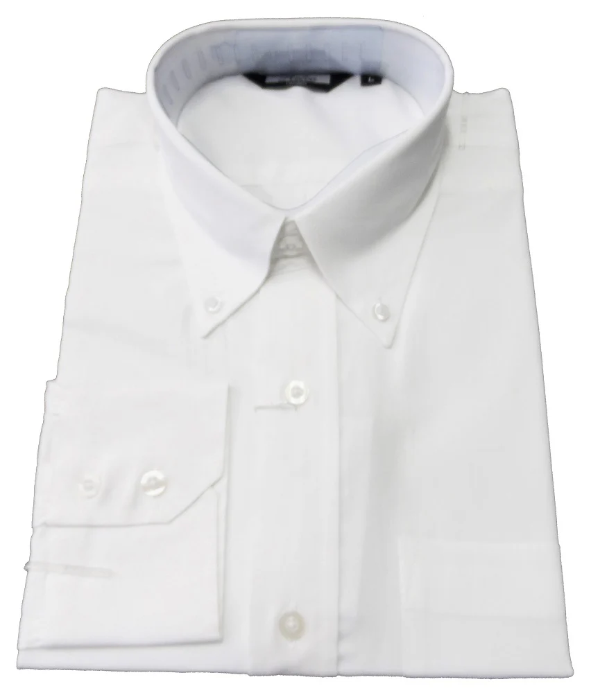 Relco White Oxford Cotton Long Sleeved Retro Mod Button Down Shirts - immagine 3