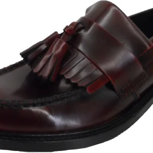 Ikon Original Ladies Selecta Oxblood Retro All Leather Tassel Loafers