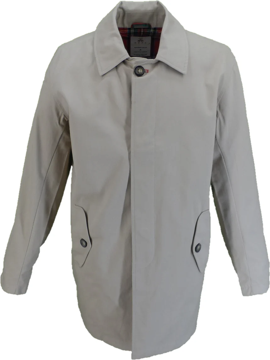 Real Hoxton Mens Beige Mac Coat - immagine 2