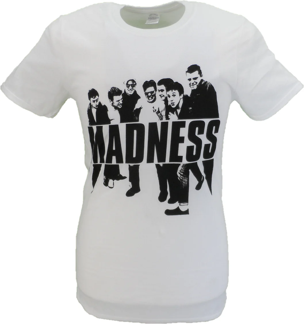 Mens White Official Madness Vintage Picture T Shirt - immagine 2