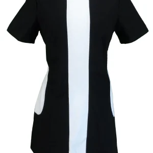 Ladies Retro Mod Vintage Black and White Dress