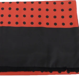 Mazeys Mens Classic Retro Mod Mod Tassled Scarf Black/Red Polka Dot