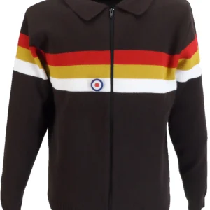 Mazeys Mens 'Gallagher' Zip Through Fine Gauge Polo