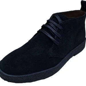 Roamers Mens Real Suede Black Retro McQueen Desert Boots
