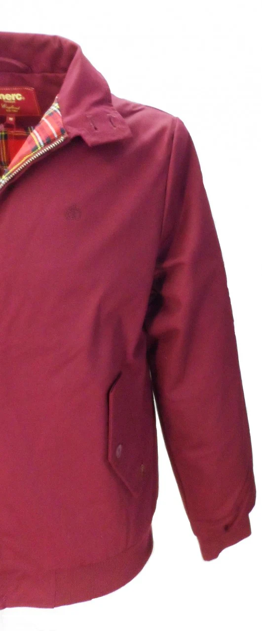 Merc Mens Burgundy Harrington Jacket - immagine 4