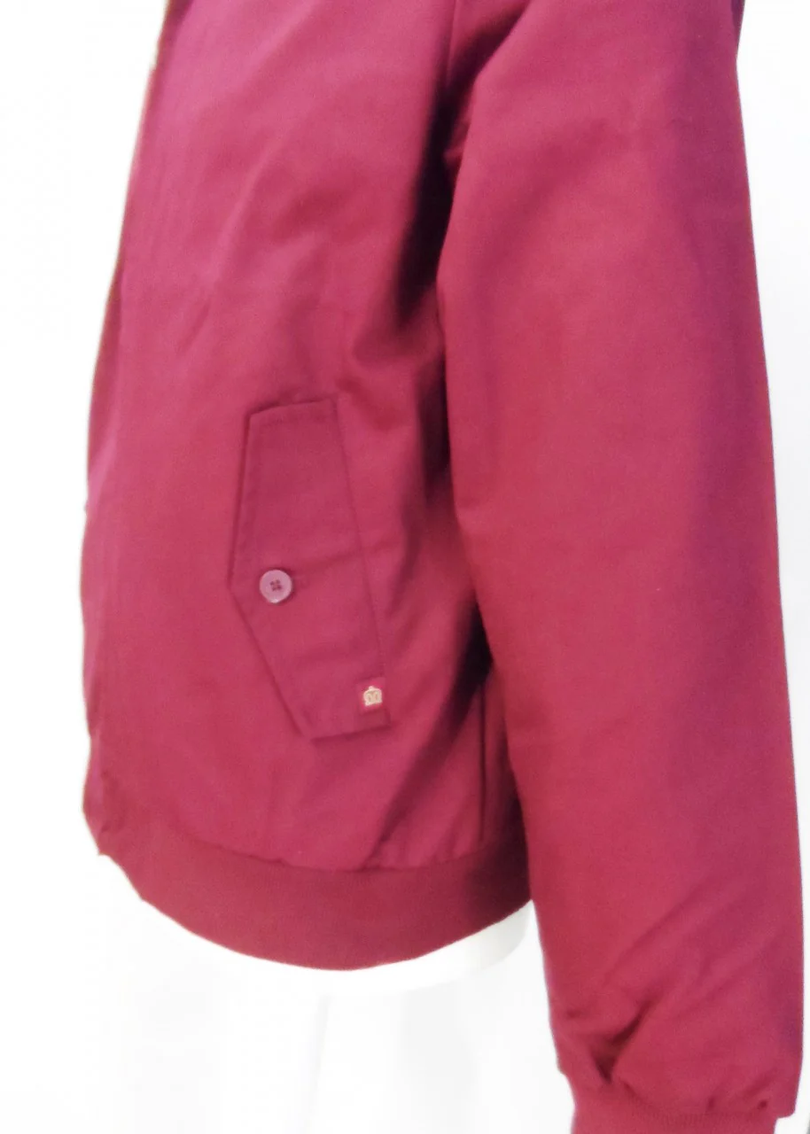 Merc Mens Burgundy Harrington Jacket - immagine 5