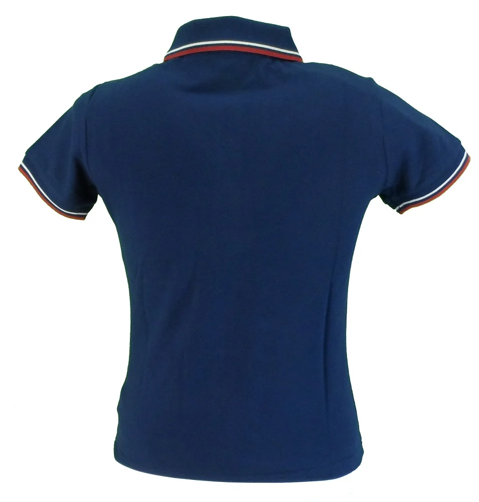 Merc Ladies Rita Navy/Red/White Cotton Polo Shirt - immagine 3