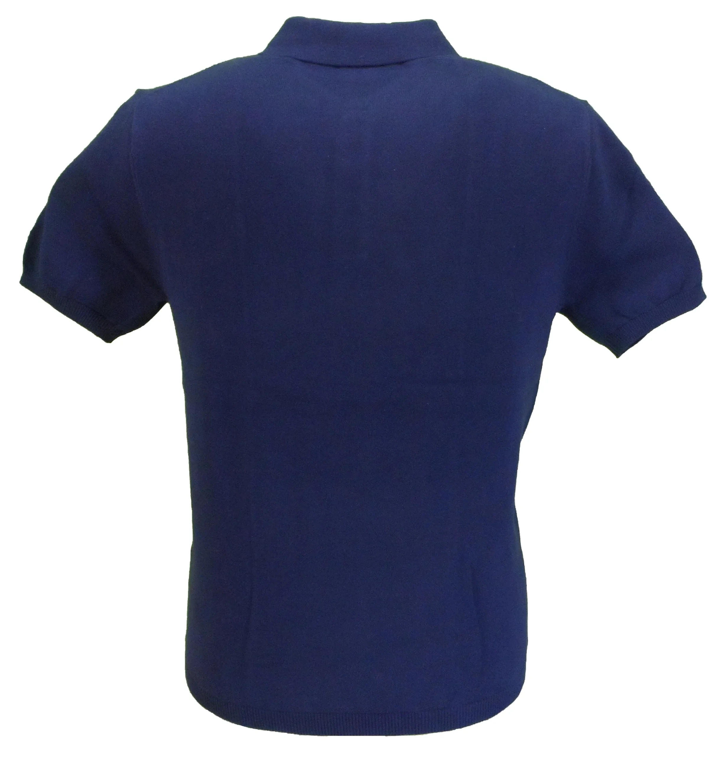 Merc Luna Navy Knitted Vintage Mod Polo Shirts - immagine 3