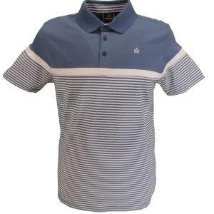 Merc Mens Clarence Slate Blue Classic Polo Shirts