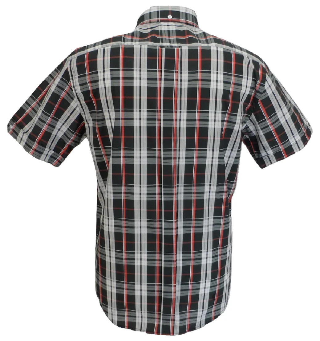 Mazeys Mens Black/Grey/Red Checked 100% Cotton Short Sleeved Shirts - immagine 3