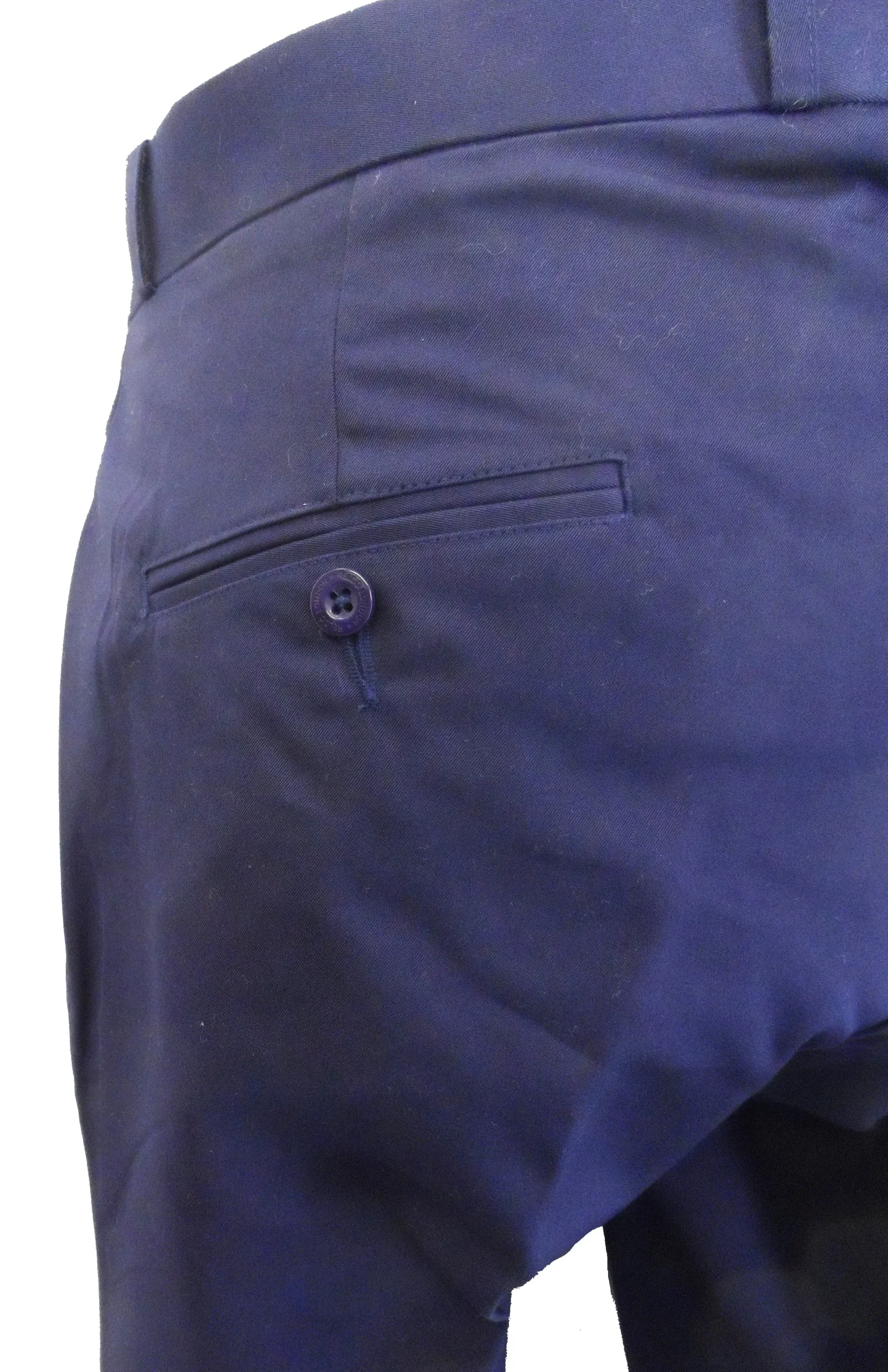 Relco Mens Navy 60S 70S Retro Mod Sta Prest Trousers - immagine 4