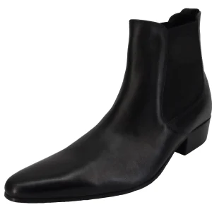 Ikon Original Black Winklepicker Mod Beatle Boots