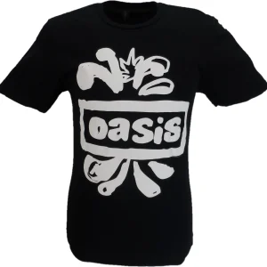 Mens Official Licensed Oasis Black Splat T Shirt