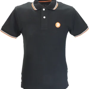 Trojan Records Mens Black Twin Tipped Polo Shirt