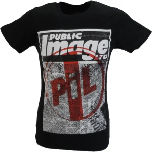 Mens Black Official PIL Public Image Limited Poster T Shirt