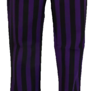 Run & Fly Mens Vintage Black/Purple Stripe Bell Bottom Super Flares