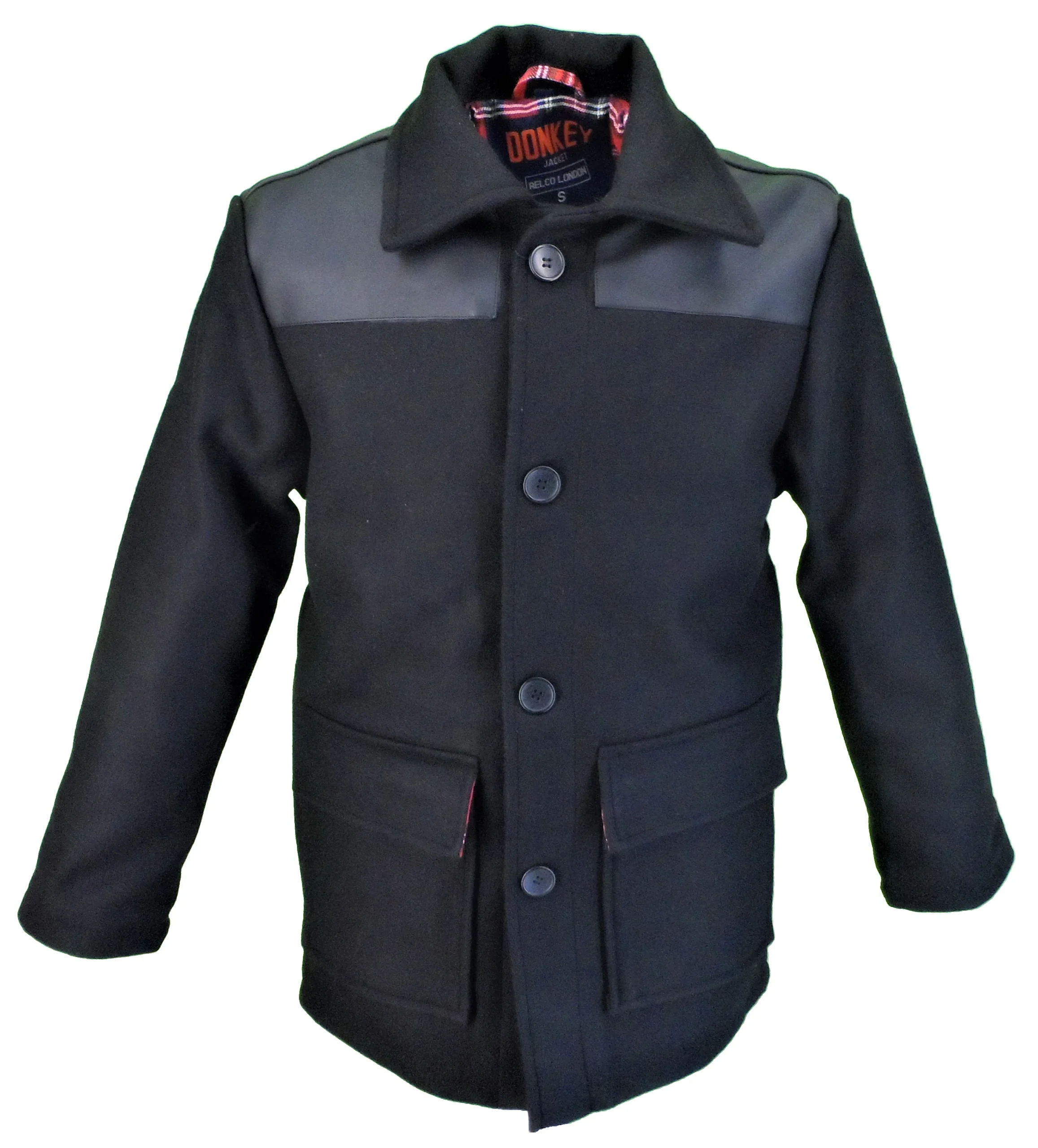 Relco Mens PVC Black Donkey Jackets - immagine 2
